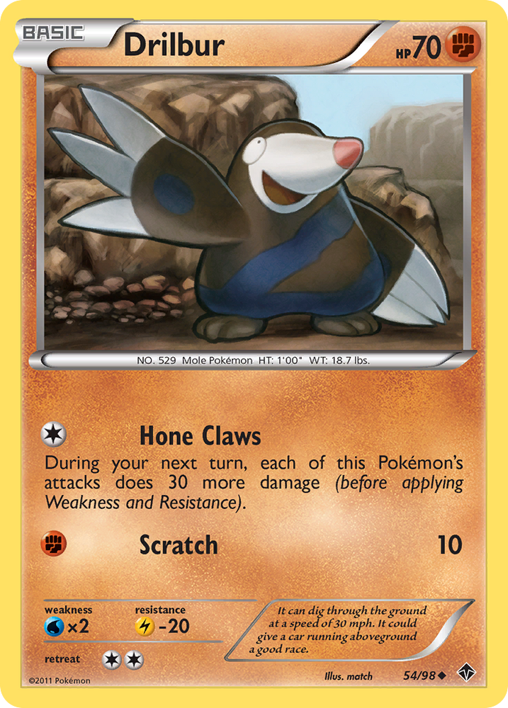 Drilbur (54/98) [Black & White: Emerging Powers] Pokémon