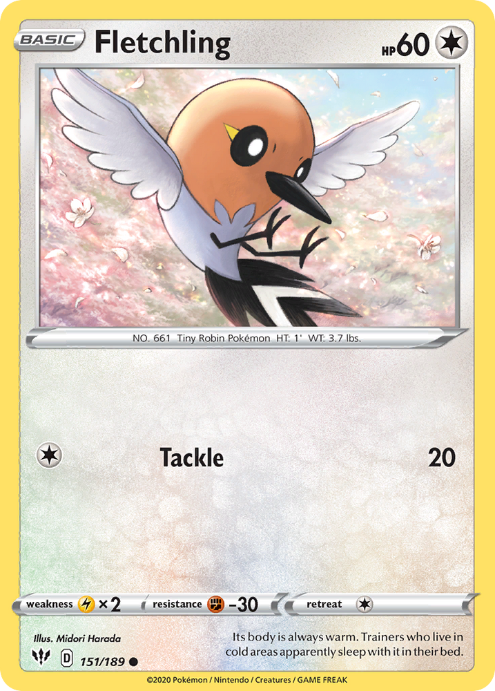 Fletchling (151/189) [Sword & Shield: Darkness Ablaze] Pokémon