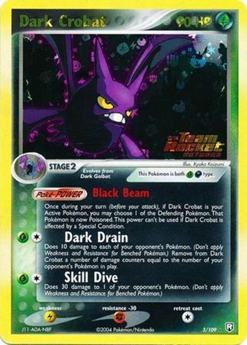 Dark Crobat (3/109) (Stamped) [EX: Team Rocket Returns] Pokémon