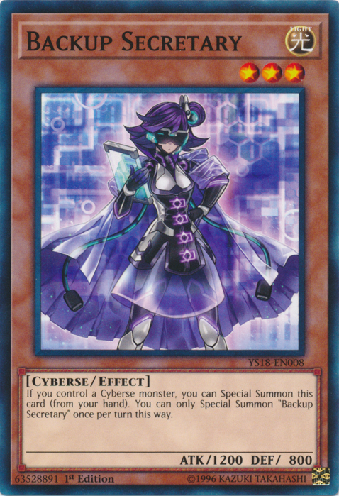 Backup Secretary [YS18-EN008] Common Yu-Gi-Oh!