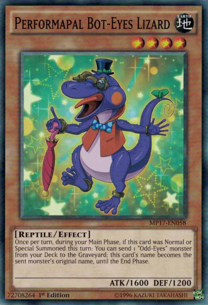 Performapal Bot-Eyes Lizard [MP17-EN058] Common Yu-Gi-Oh!