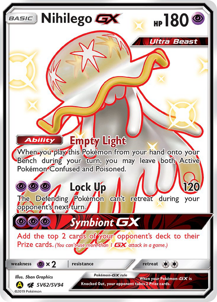 Nihilego GX (SV62/SV94) [Sun & Moon: Hidden Fates - Shiny Vault] Pokémon