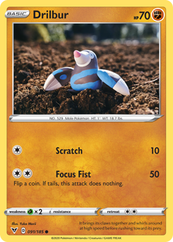 Drilbur (091/185) [Sword & Shield: Vivid Voltage] Pokémon