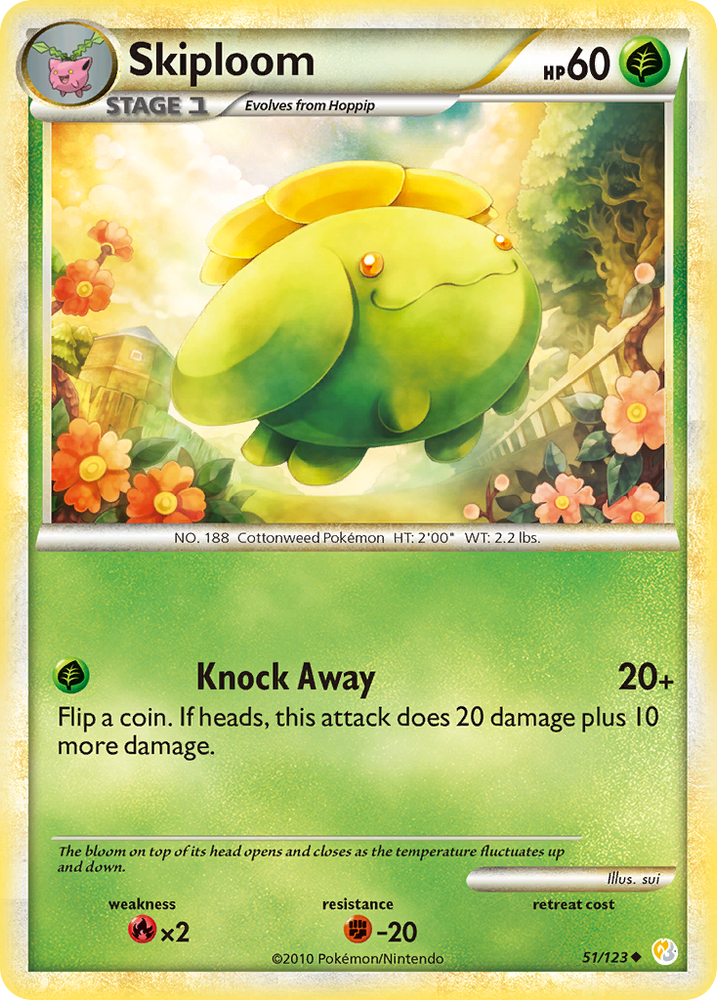 Skiploom (51/123) [HeartGold & SoulSilver: Base Set] Pokémon
