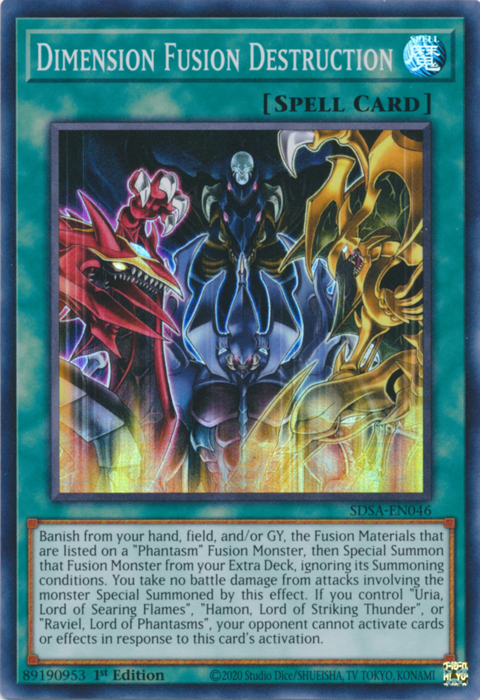 Dimension Fusion Destruction [SDSA-EN046] Super Rare Yu-Gi-Oh!