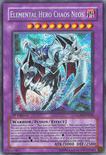 Elemental Hero Chaos Neos [GLAS-EN036] Secret Rare Yu-Gi-Oh!