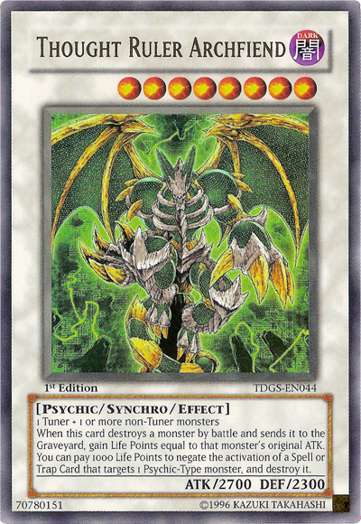 Thought Ruler Archfiend [TDGS-EN044] Ultra Rare Yu-Gi-Oh!