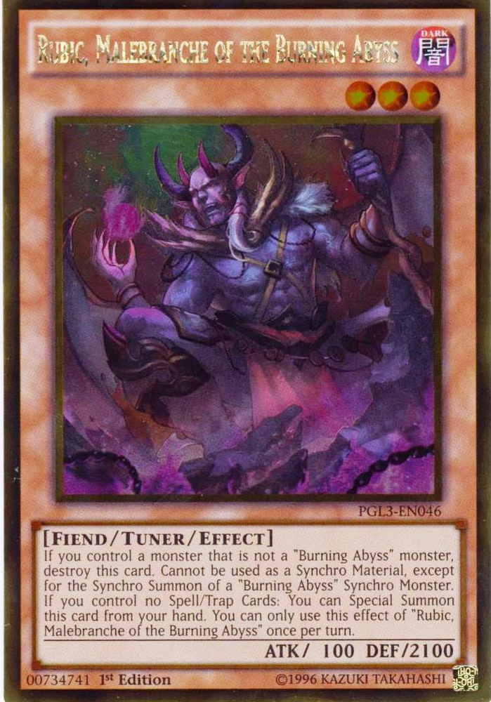 Rubic, Malebranche of the Burning Abyss [PGL3-EN046] Gold Rare Yu-Gi-Oh!