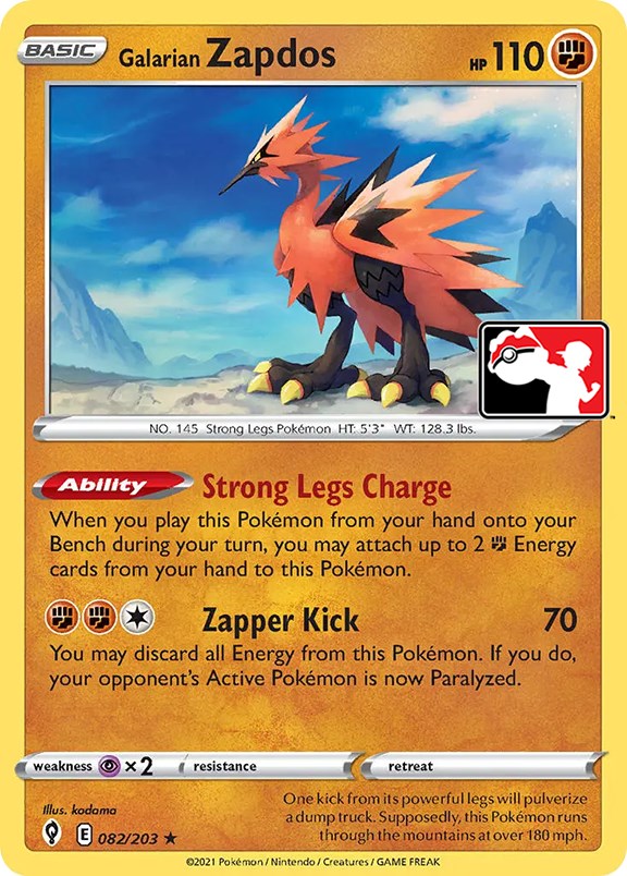 Galarian Zapdos (082/203) [Prize Pack Series One] Pokémon