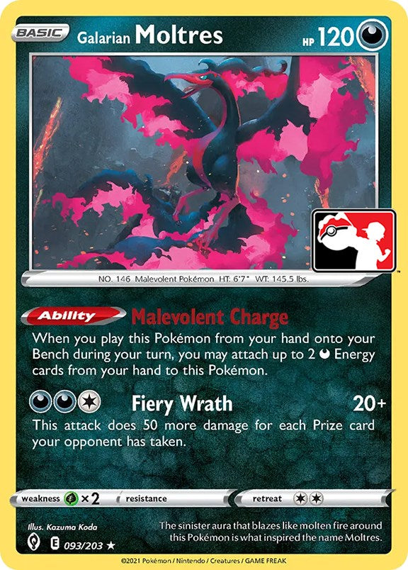 Galarian Moltres (093/203) [Prize Pack Series One] Pokémon