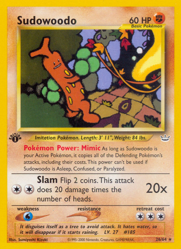 Sudowoodo (26/64) [Neo Revelation 1st Edition] Pokémon