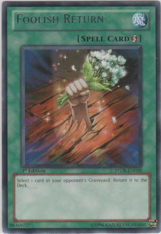 Foolish Return [STOR-EN058] Rare Yu-Gi-Oh!