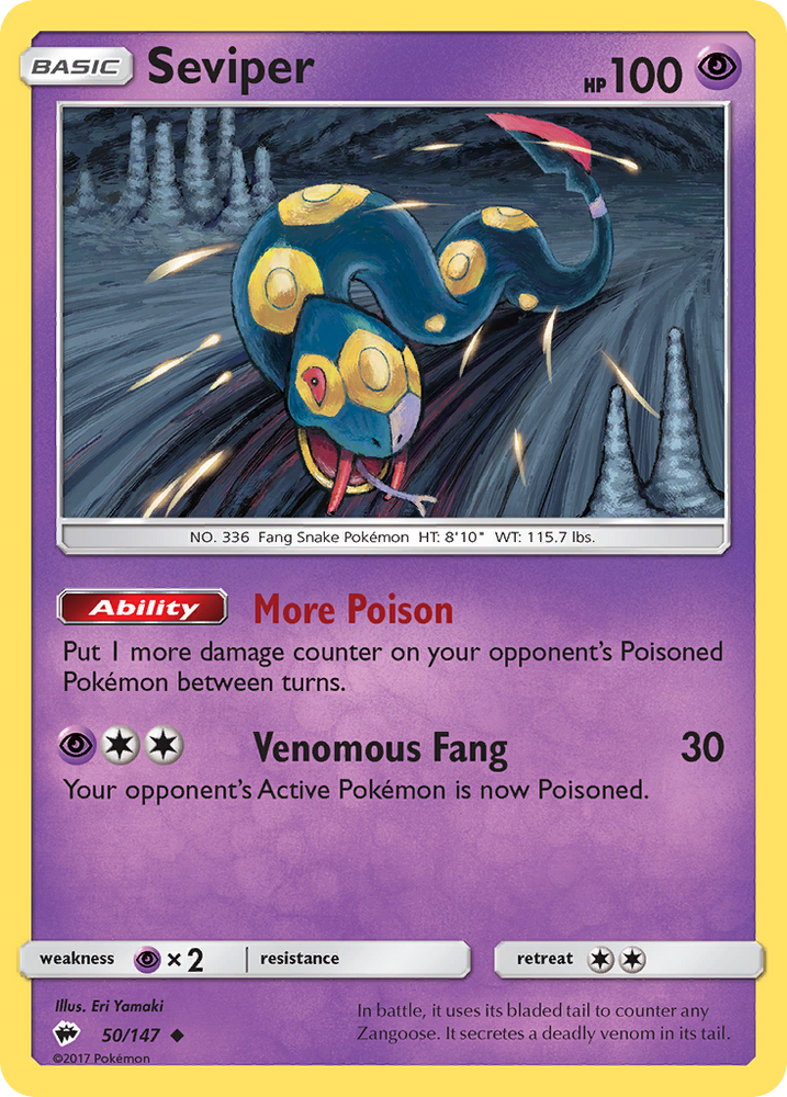 Seviper (50/147) [Sun & Moon: Burning Shadows] Pokémon