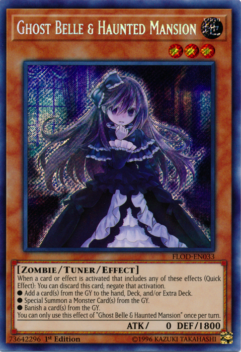 Ghost Belle & Haunted Mansion [FLOD-EN033] Secret Rare Yu-Gi-Oh!