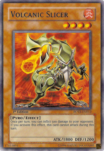 Volcanic Slicer [FOTB-EN012] Rare Yu-Gi-Oh!