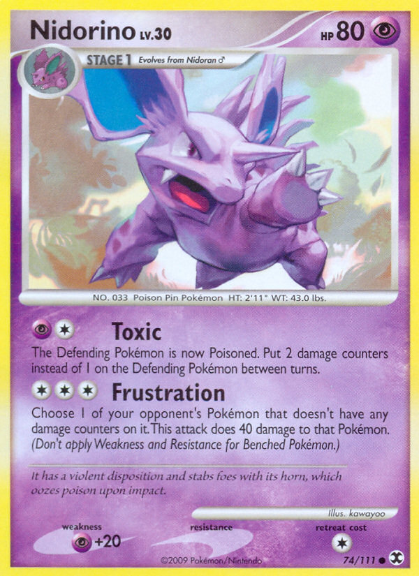 Nidorino (74/111) [Platinum: Rising Rivals] Pokémon