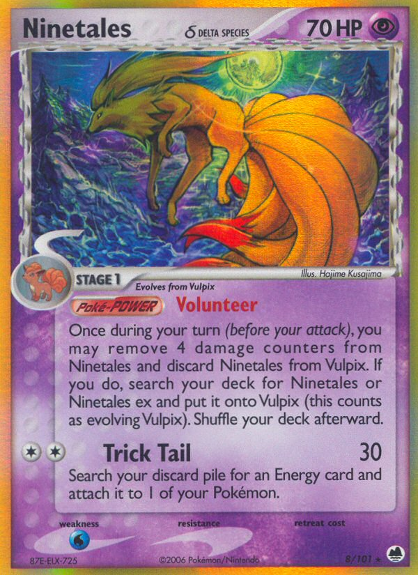 Ninetales (8/101) (Delta Species) [EX: Dragon Frontiers] Pokémon