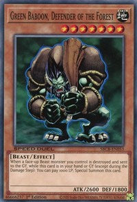 Green Baboon, Defender of the Forest [SBCB-EN053] Common Yu-Gi-Oh!