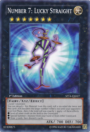 Number 7: Lucky Straight [SP14-EN027] Starfoil Rare Yu-Gi-Oh!