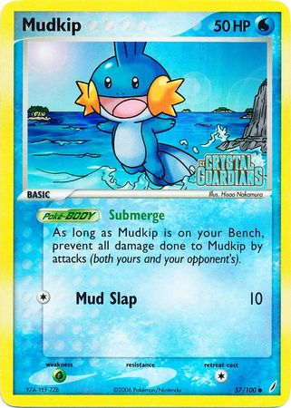 Mudkip (57/100) (Stamped) [EX: Crystal Guardians] Pokémon