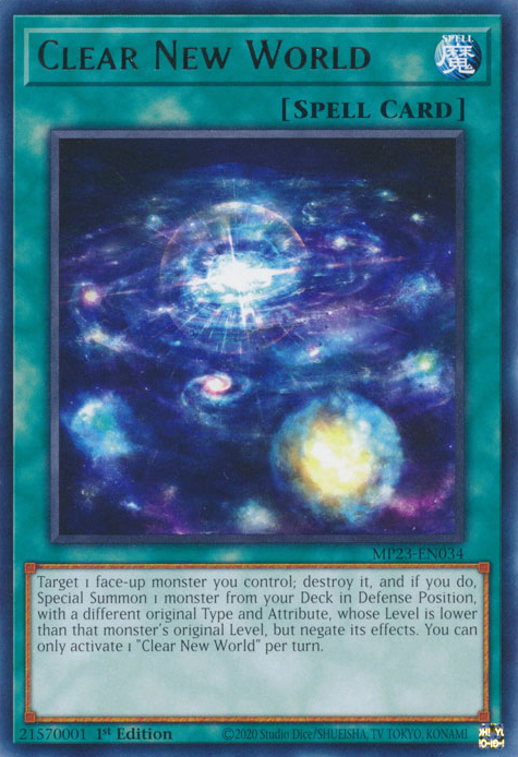 Clear New World [MP23-EN034] Rare Yu-Gi-Oh!