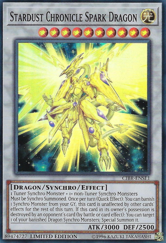 Stardust Chronicle Spark Dragon [CIBR-ENSE1] Super Rare Yu-Gi-Oh!