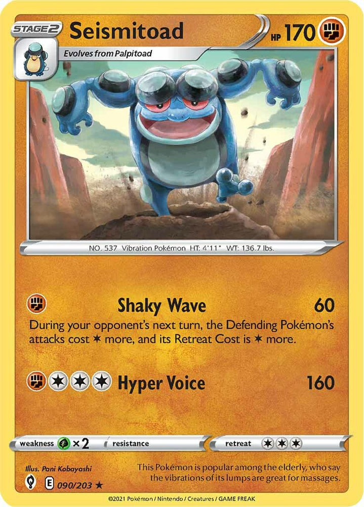 Seismitoad (090/203) [Sword & Shield: Evolving Skies] Pokémon