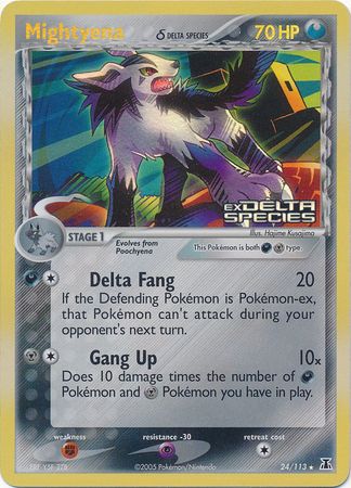 Mightyena (24/113) (Delta Species) (Stamped) [EX: Delta Species] Pokémon
