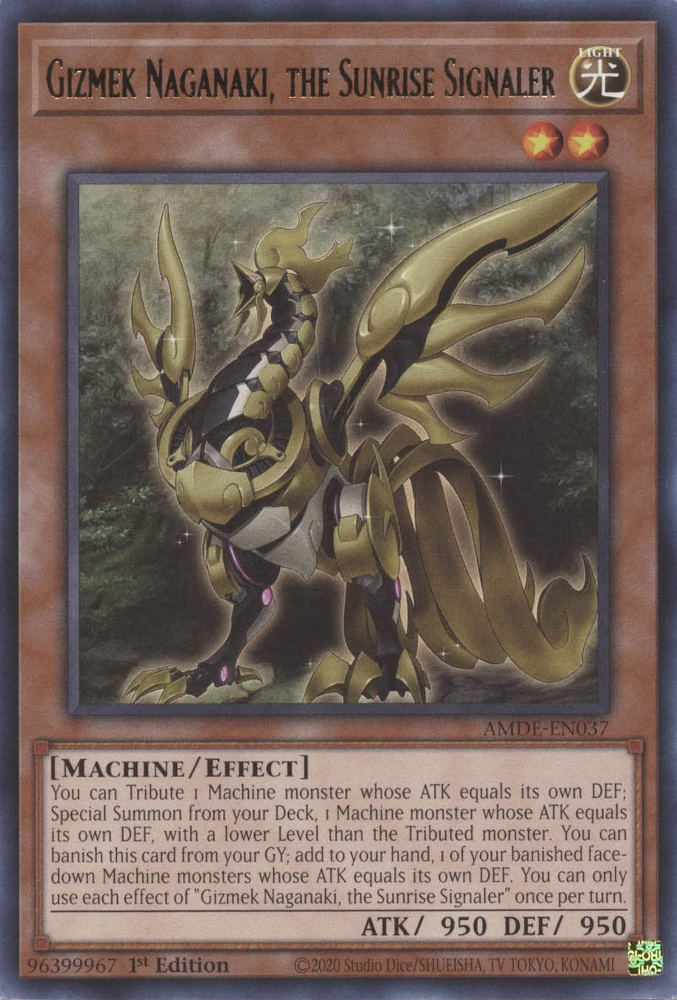 Gizmek Naganaki, the Sunrise Signaler [AMDE-EN037] Rare Yu-Gi-Oh!