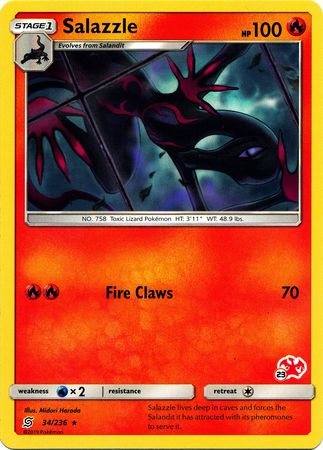 Salazzle (34/236) (Charizard Stamp #23) [Battle Academy 2020] Pokémon