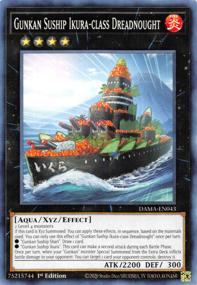 Gunkan Suship Ikura-class Dreadnought [DAMA-EN043] Common Yu-Gi-Oh!