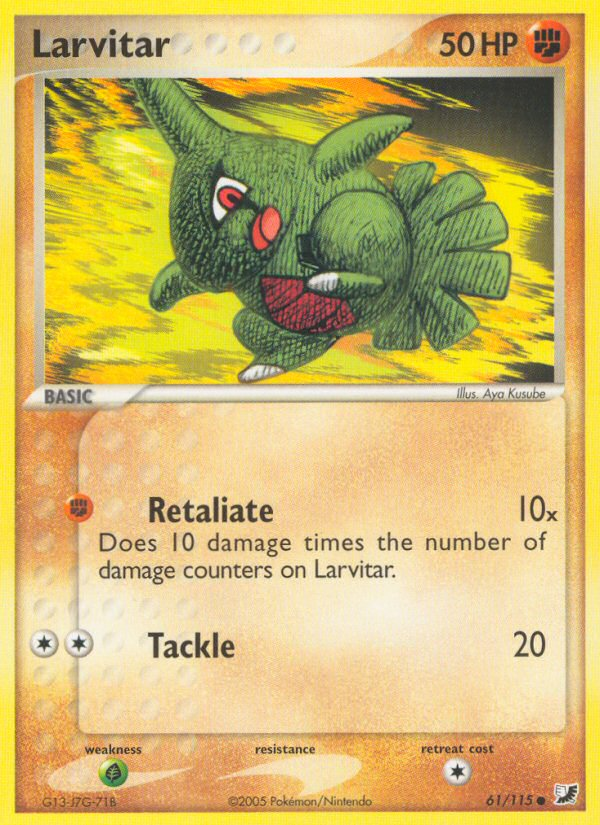 Larvitar (61/115) [EX: Unseen Forces] Pokémon