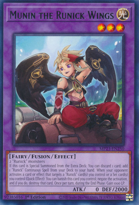 Munin the Runick Wings [MP23-EN250] Rare Yu-Gi-Oh!