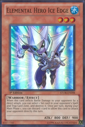 Elemental Hero Ice Edge [STOR-EN098] Super Rare Yu-Gi-Oh!