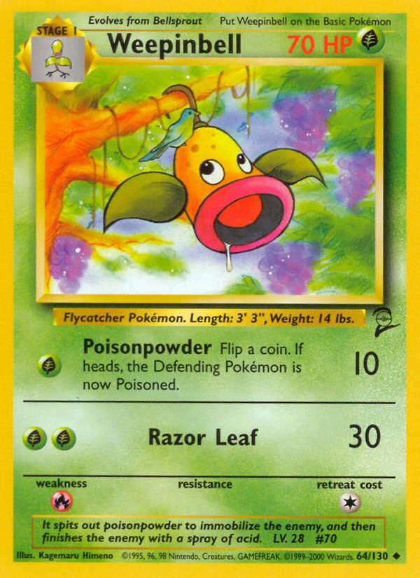 Weepinbell (64/130) [Base Set 2] Pokémon