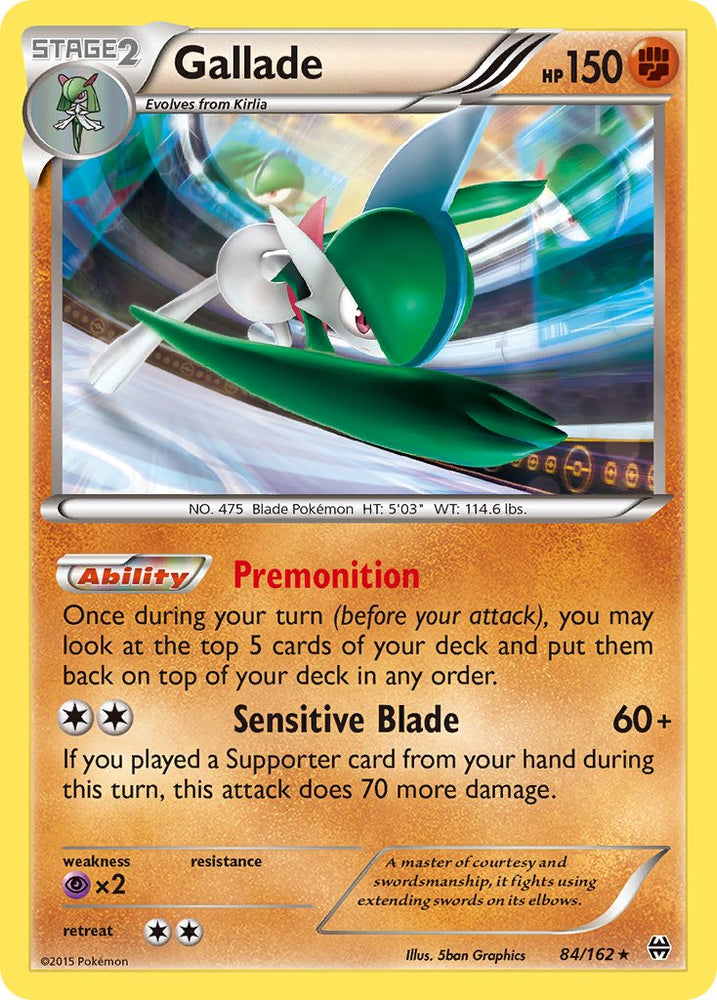 Gallade (84/162) (Cosmos Holo) (Blister Exclusive) [XY: BREAKthrough] Pokémon