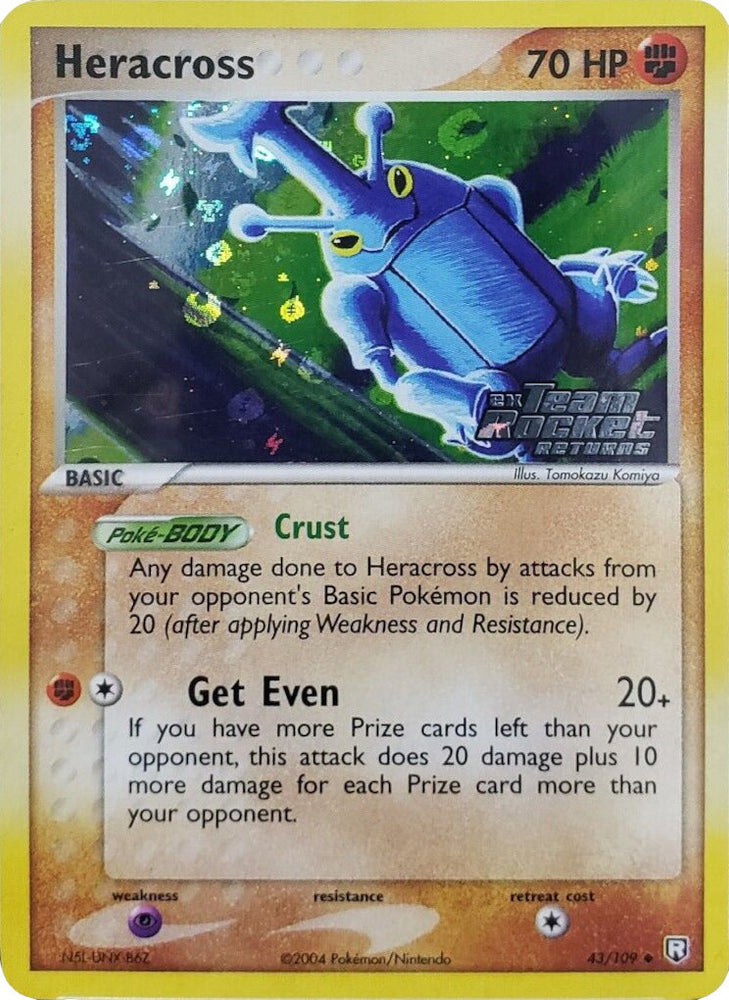 Heracross (43/109) (Stamped) [EX: Team Rocket Returns] Pokémon
