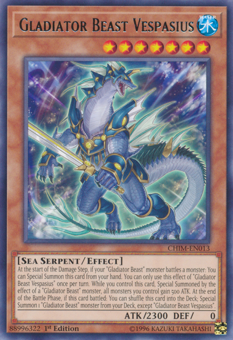 Gladiator Beast Vespasius [CHIM-EN013] Rare Yu-Gi-Oh!