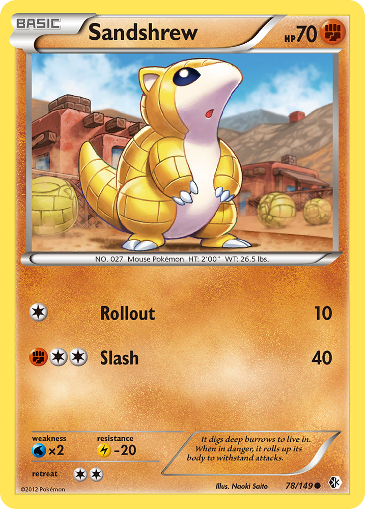 Sandshrew (78/149) [Black & White: Boundaries Crossed] Pokémon