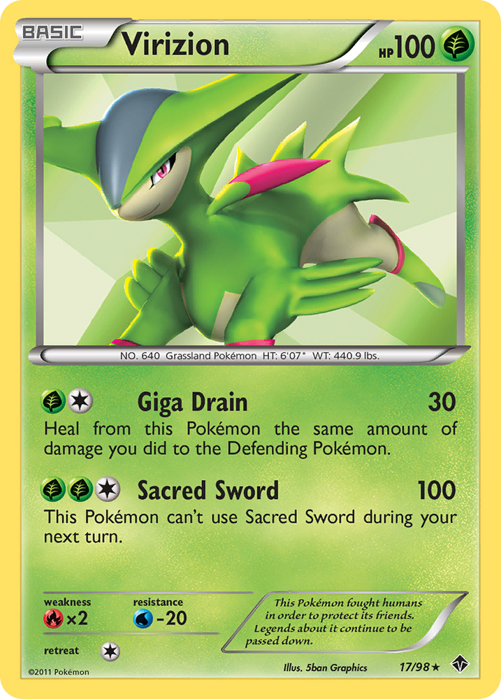 Virizion (17/98) [Black & White: Emerging Powers] Pokémon