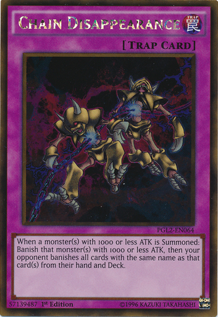 Chain Disappearance [PGL2-EN064] Gold Rare Yu-Gi-Oh!