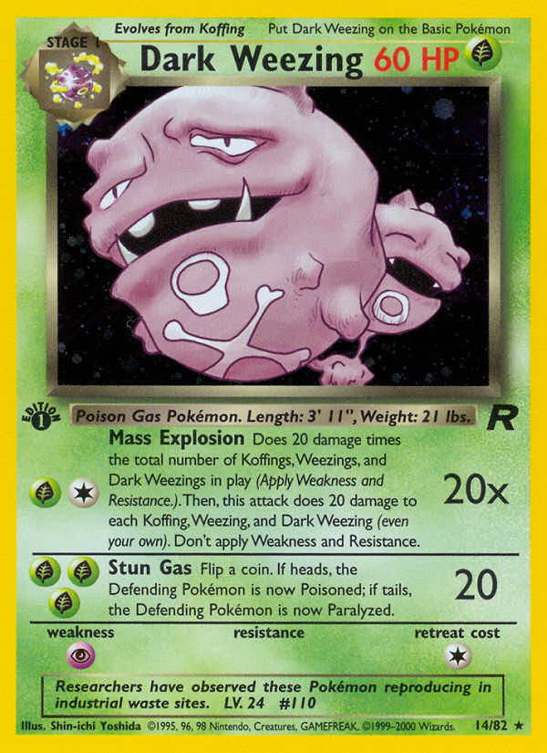 Dark Weezing (14/82) [Team Rocket 1st Edition] Pokémon