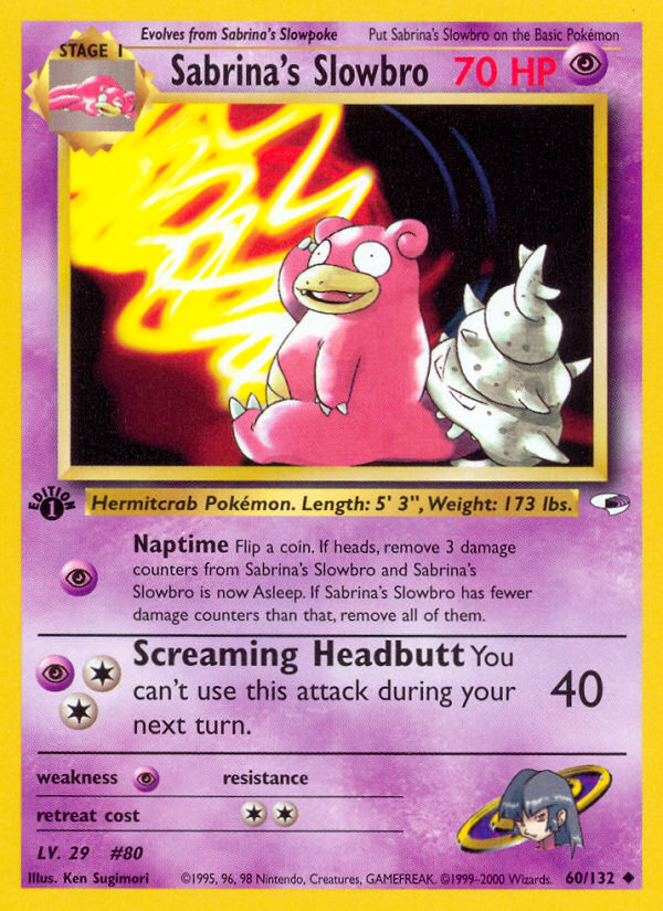 Sabrina's Slowbro (60/132) [Gym Heroes 1st Edition] Pokémon