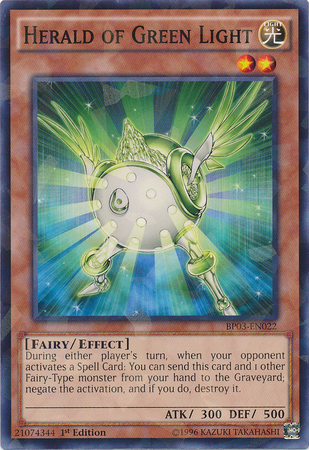 Herald of Green Light [BP03-EN022] Shatterfoil Rare Yu-Gi-Oh!