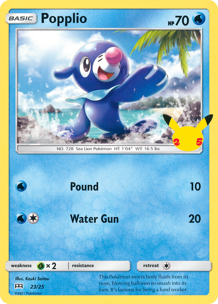 Popplio (23/25) [McDonald's 25th Anniversary] Pokémon