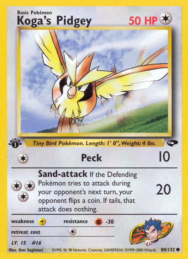 Koga's Pidgey (80/132) [Gym Challenge 1st Edition] Pokémon