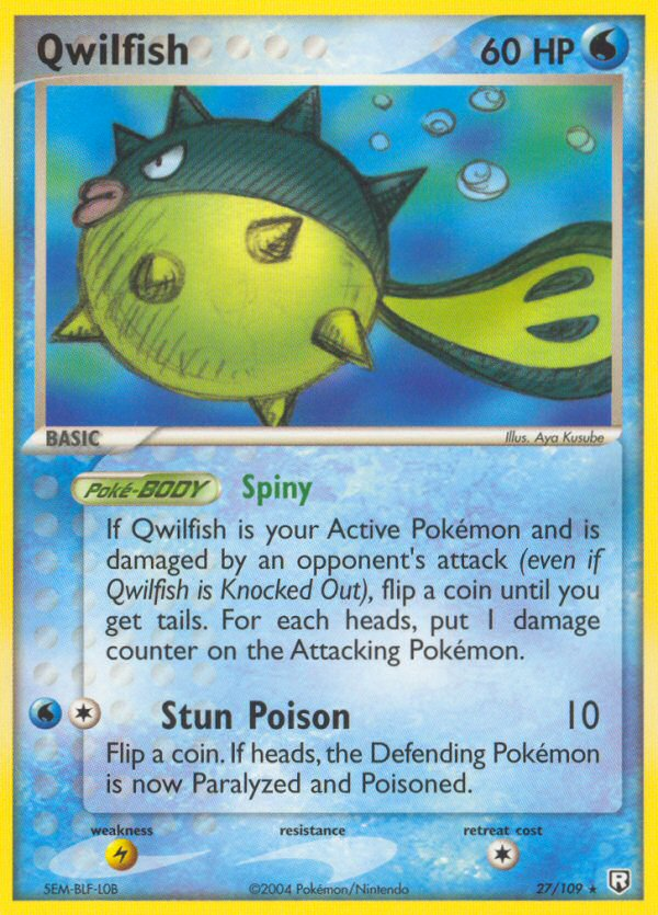 Qwilfish (27/109) [EX: Team Rocket Returns] Pokémon