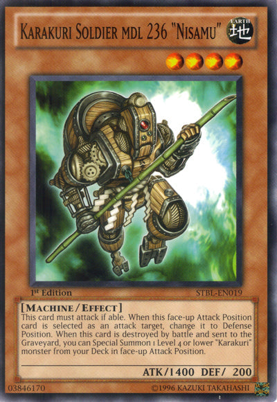 Karakuri Soldier mdl 236 Nisamu [STBL-EN019] Common Yu-Gi-Oh!