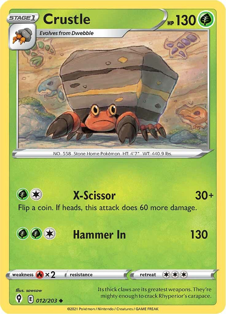 Crustle (012/203) [Sword & Shield: Evolving Skies] Pokémon