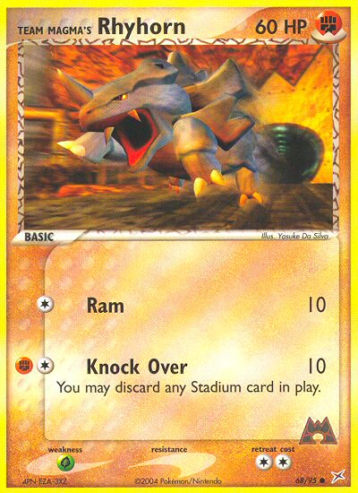 Team Magma's Rhyhorn (68/95) [EX: Team Magma vs Team Aqua] Pokémon